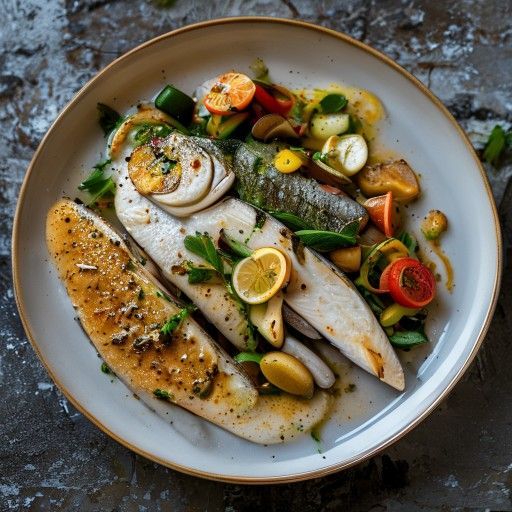 Trota al forno con salsa al vino bianco e verdure