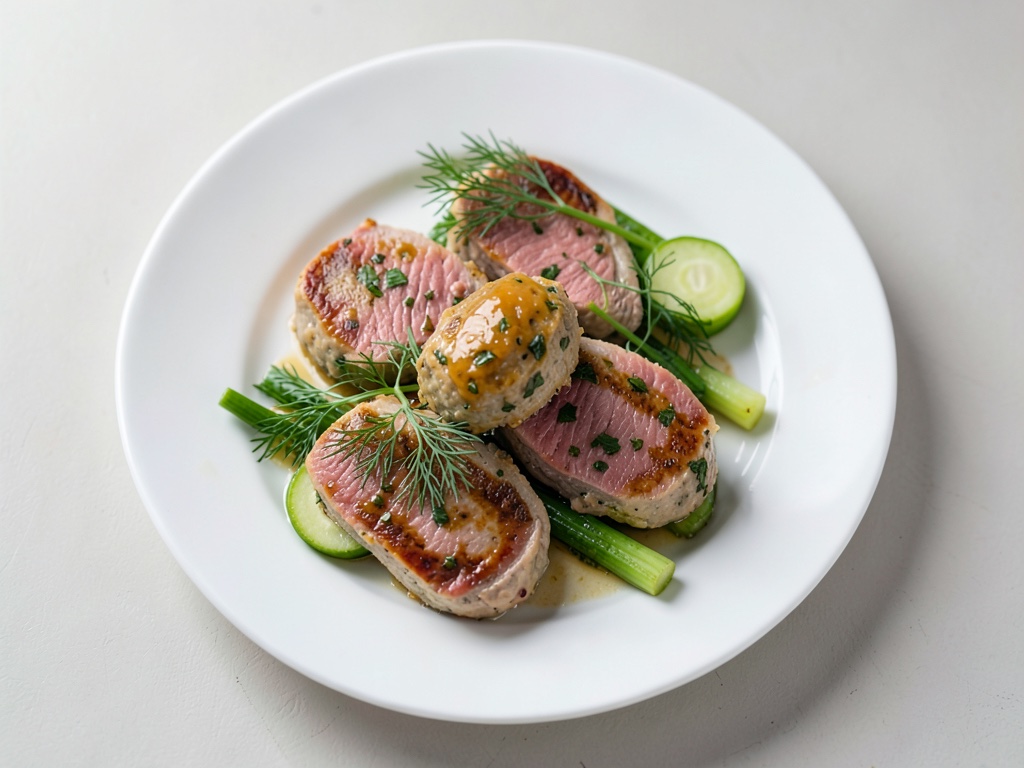 Polpette di salmone con crema di porro