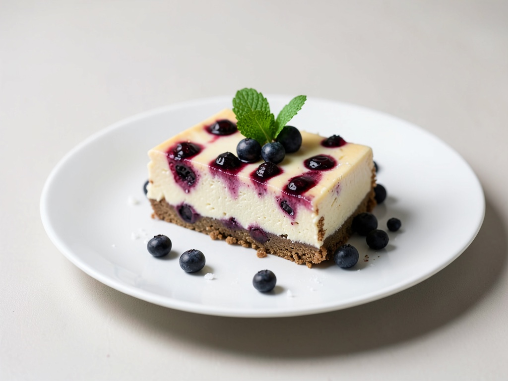 Laktosefreier Blaubeer-Käsekuchen