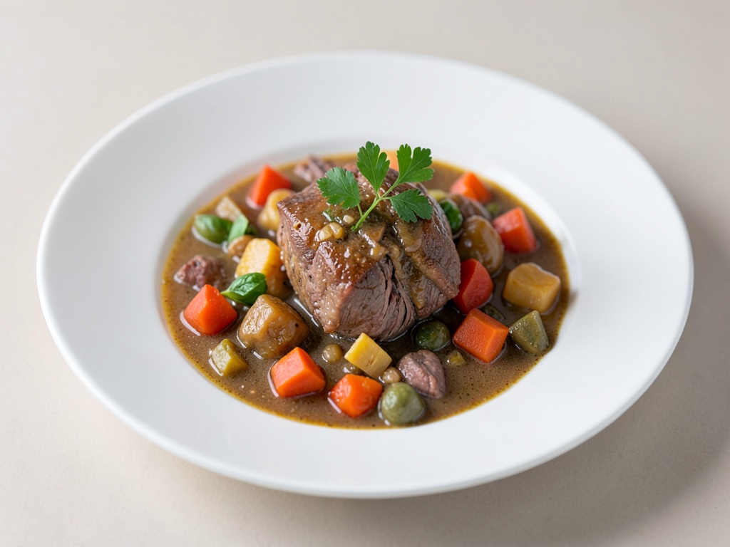 Stufato di agnello saporito con verdure