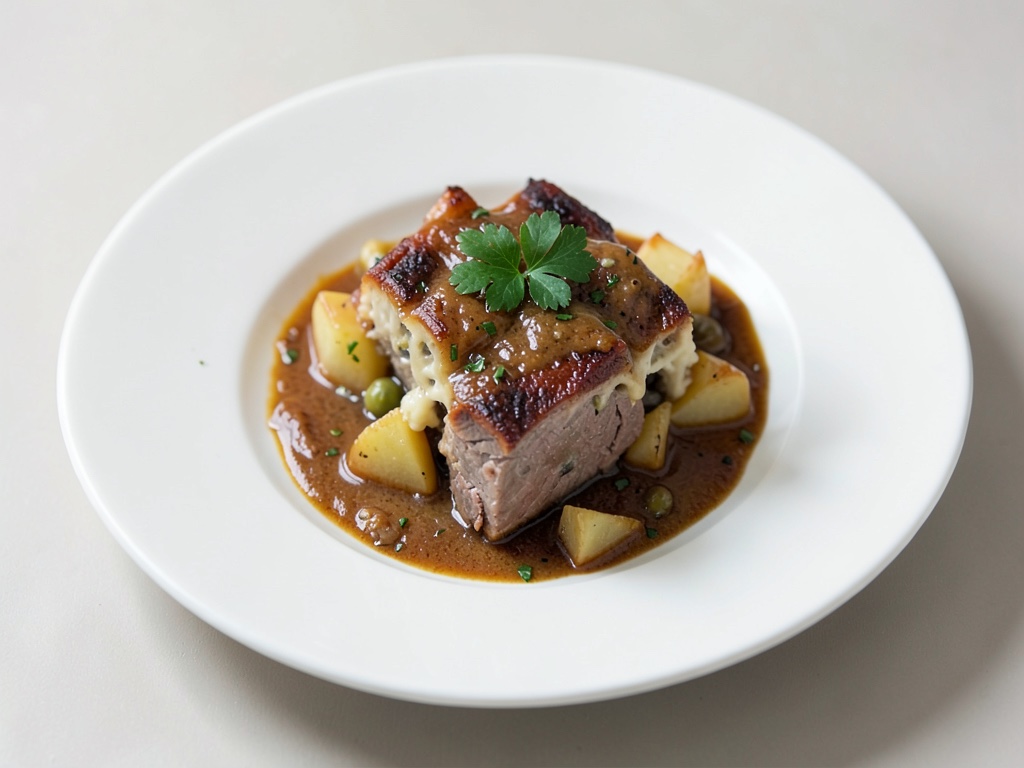 Gratin di agnello e patate saporito