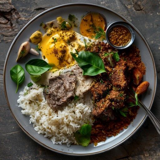 Agnello giordano con salsa allo yogurt e riso