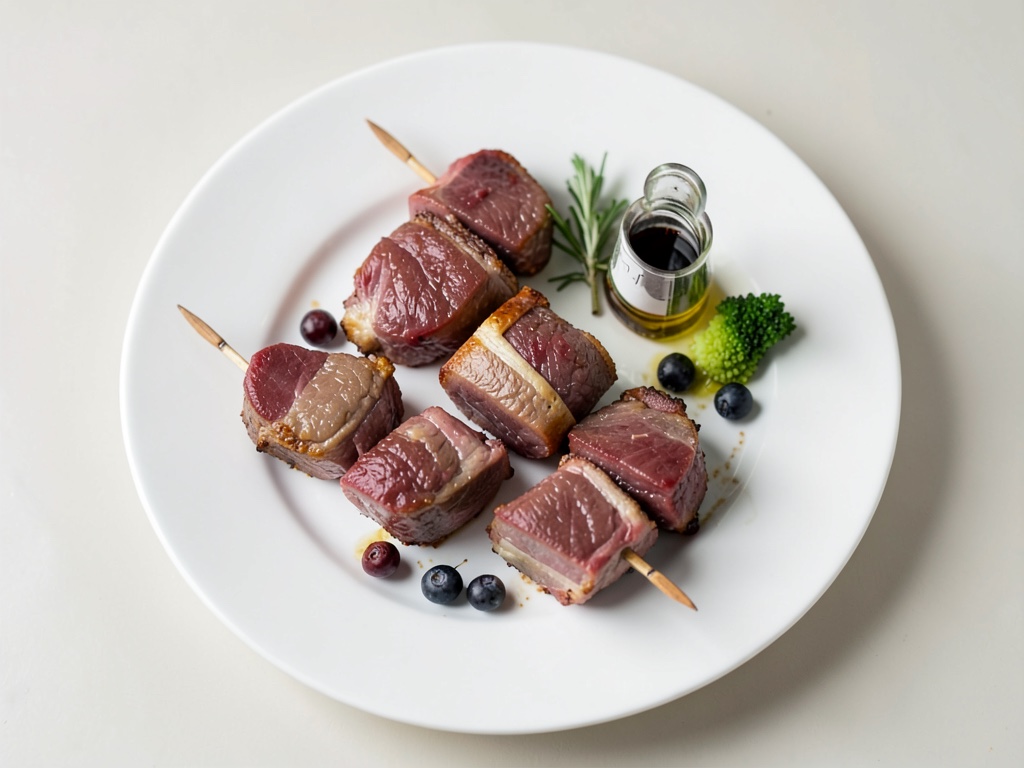 Spiedini di agnello e verdure alla brace