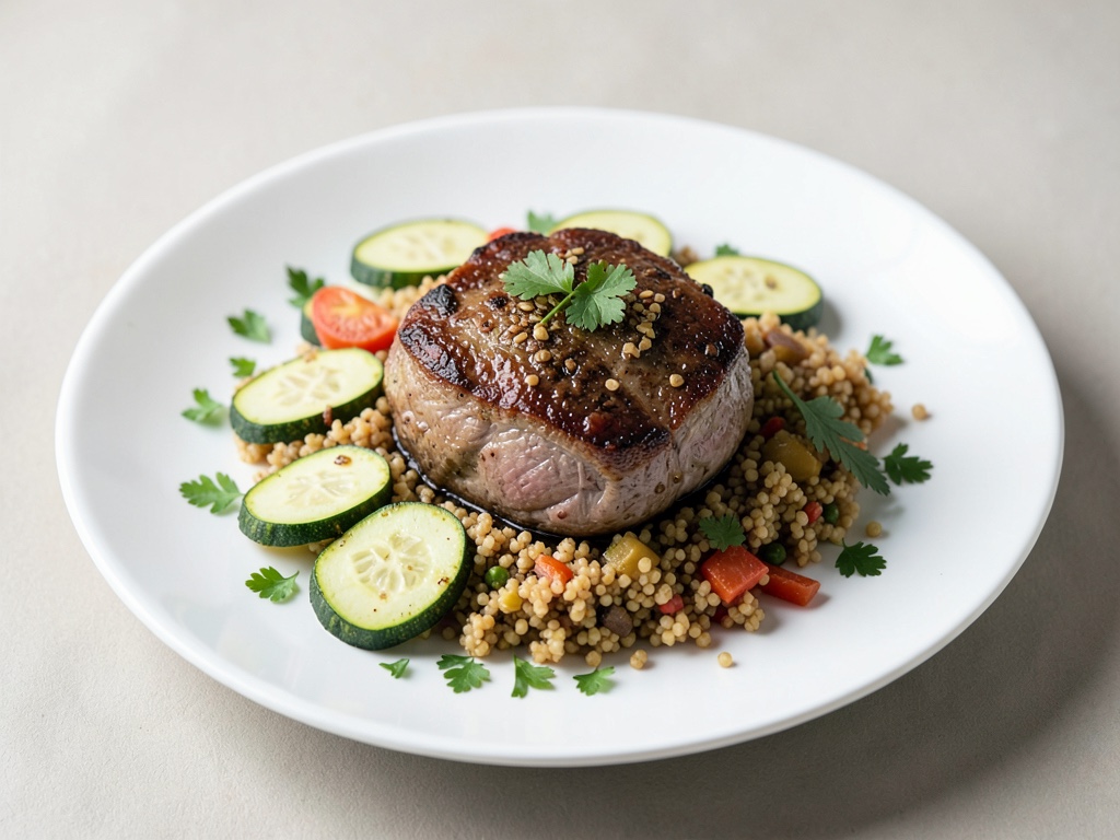 Tajine de couscous à l'agneau et aux courgettes