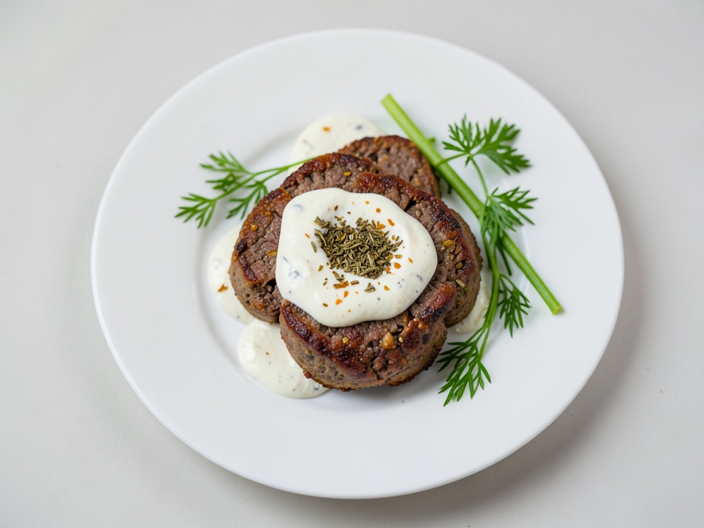 Polpette di agnello con yogurt e salsa