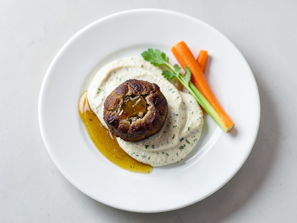 Polpettine di agnello croccanti con yogurt all'aglio fresco