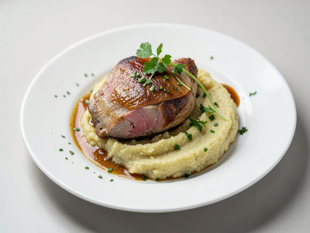Aromatico arrosto di agnello con purè