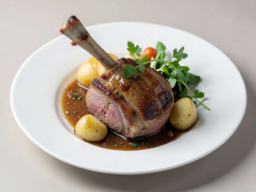 Aromatischer Lammbraten mit Kartoffeln
