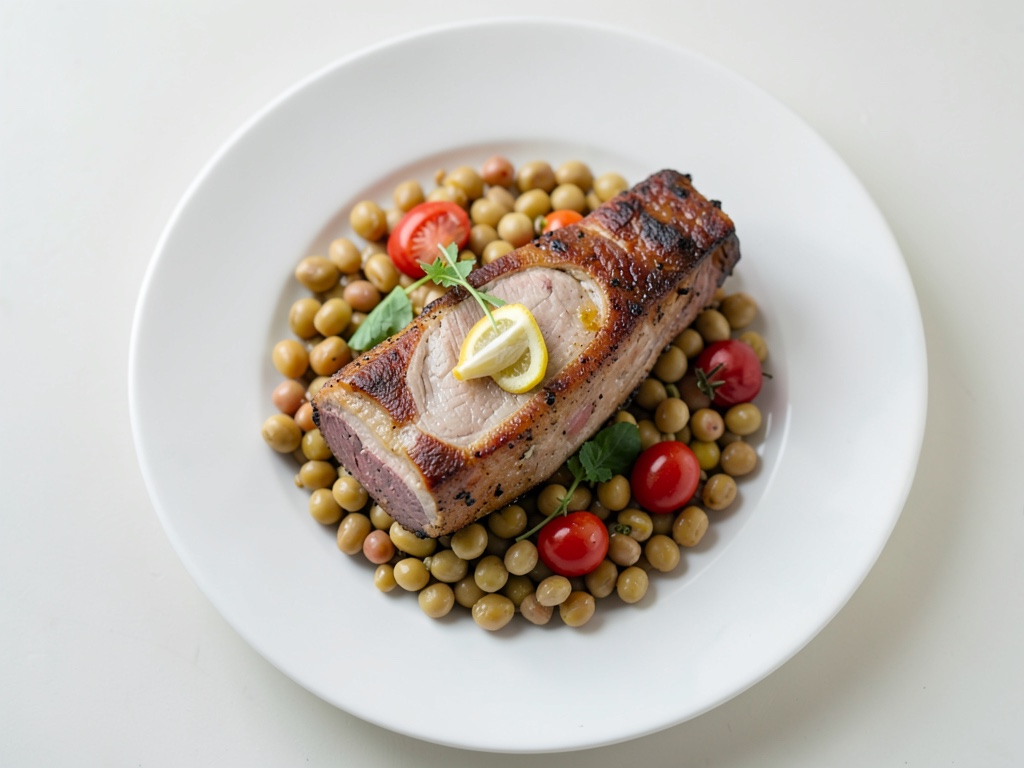 Agnello succoso con fagioli e patate