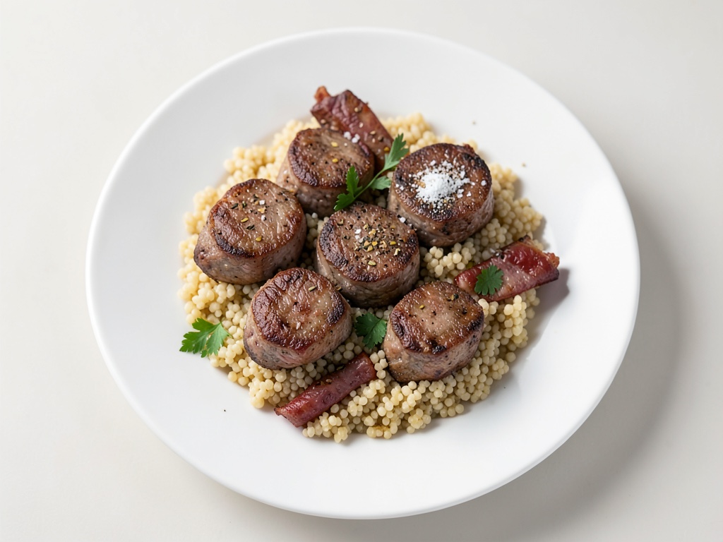 Teneri costoletti di agnello con couscous aromatico