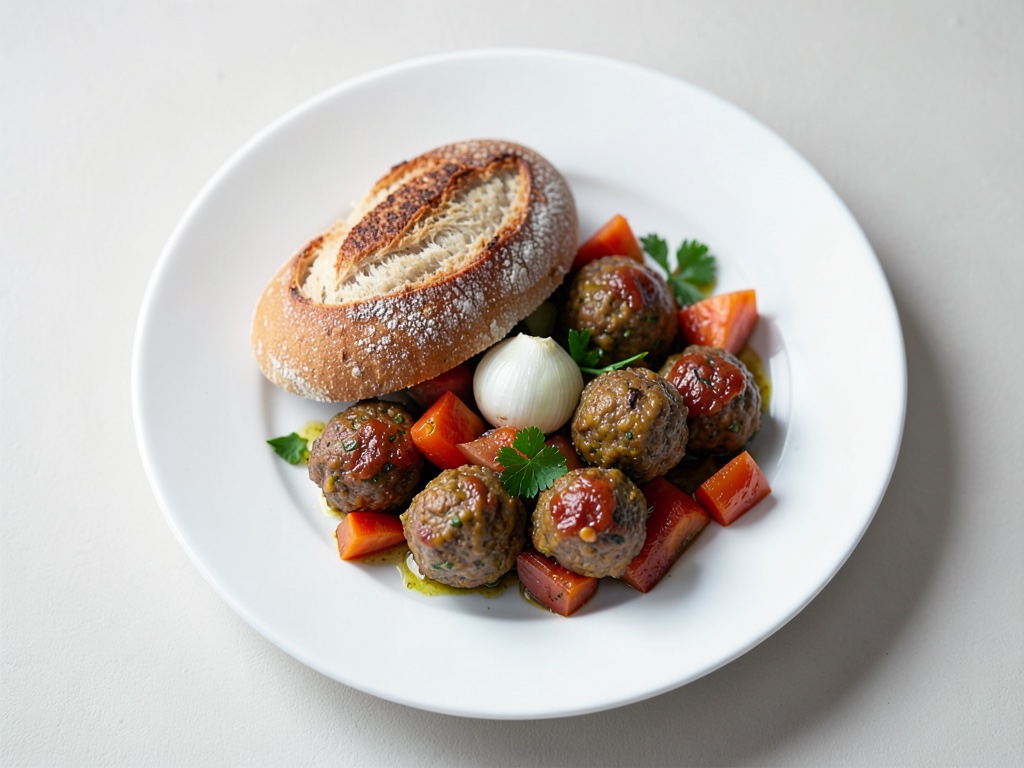 Polpette di agnello con verdure