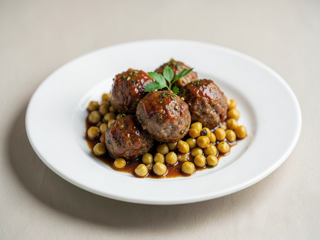 Polpette speziate di agnello con ceci