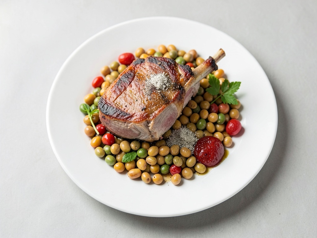 Zartes Lammrücken-Filet mit frischen Bohnen