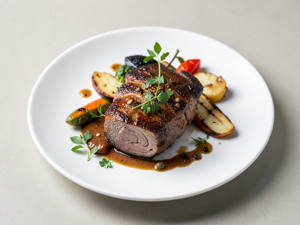 Costolette di agnello ripiene con verdure alla griglia