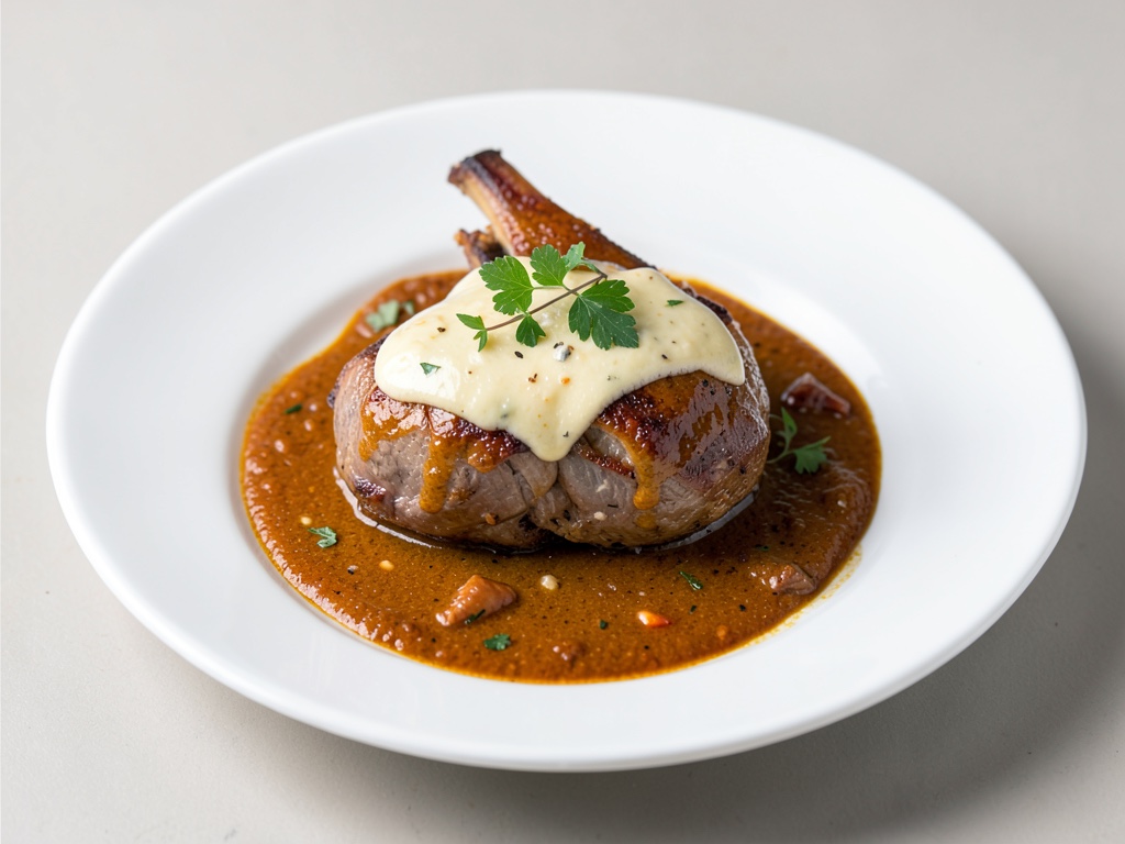 Cosce di agnello cremose con aroma al curry