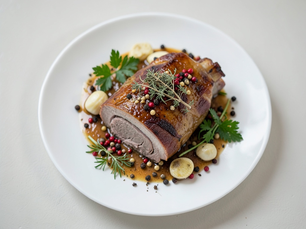 Agnello tenero con aglio e erbe
