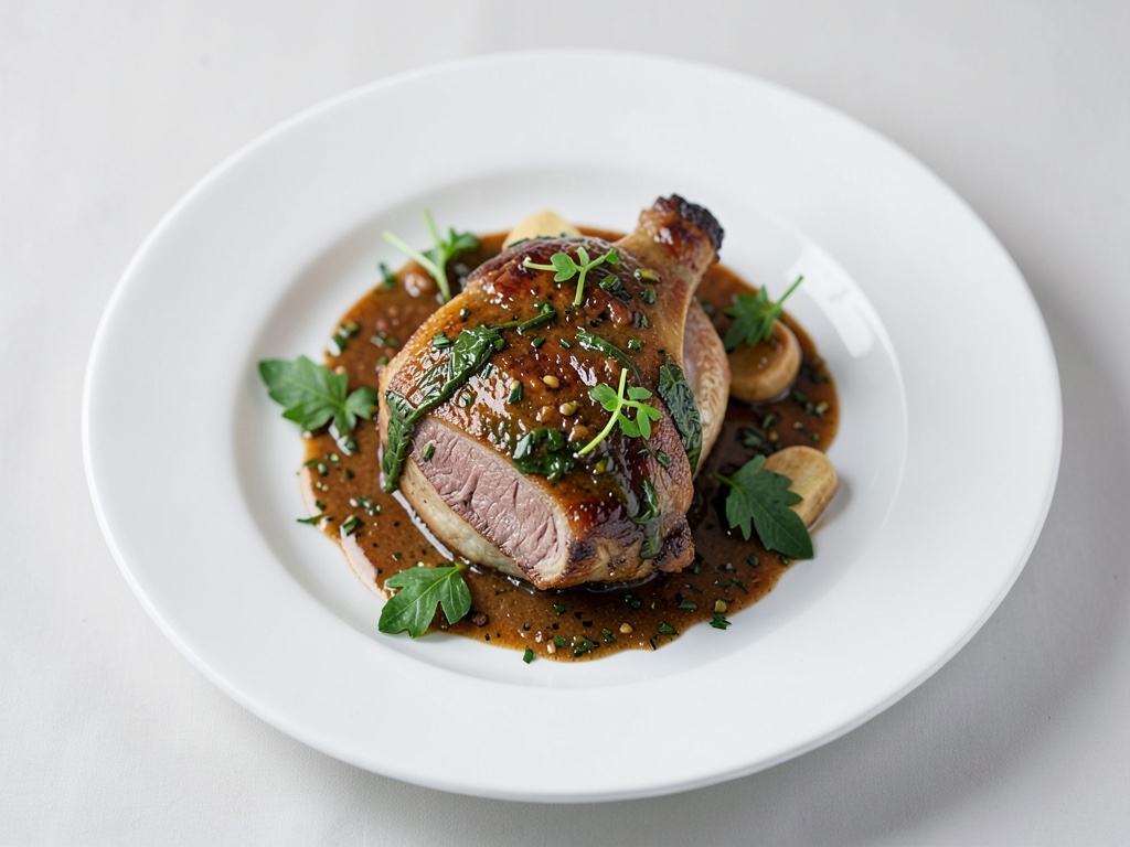 Cosciotto di agnello aromatico con marinata alle erbe e aglio