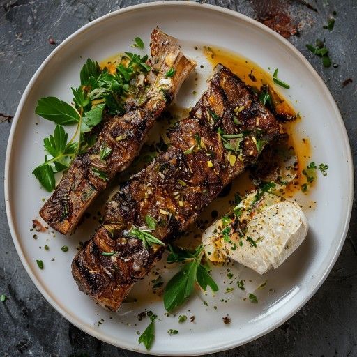 Gegrillte Lammkeule mit Kräutermarinade