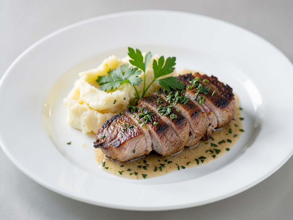 Costolette d'agnello croccanti con crosta alle erbe e purè di patate cremoso