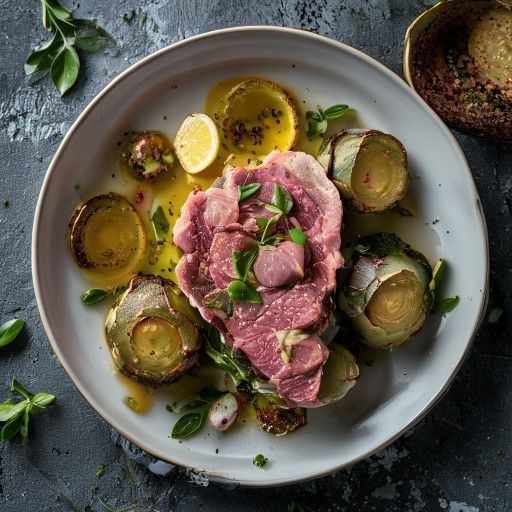 Carré d'agneau aux artichauts