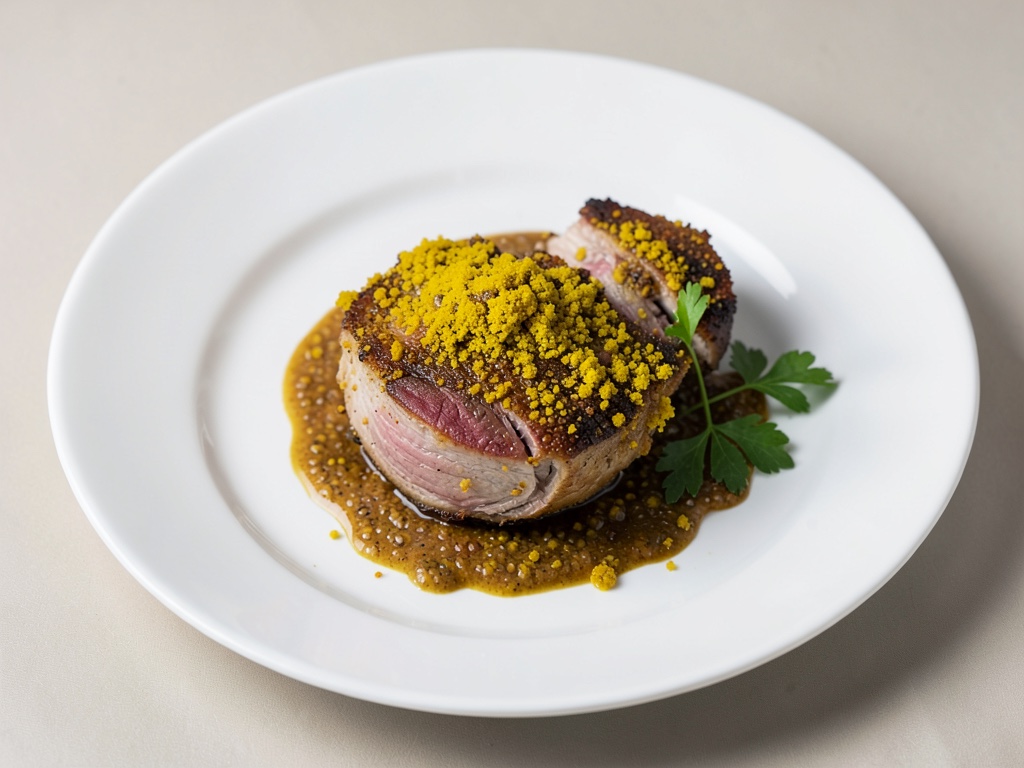 Lombata di agnello croccante con crosta al senape