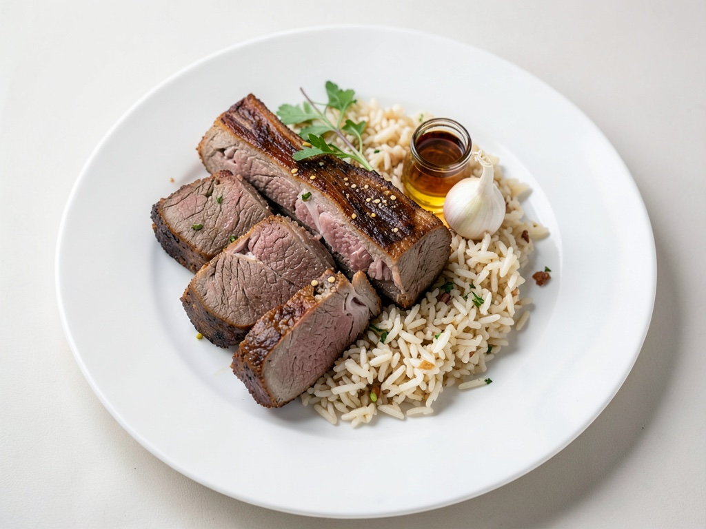 Spiedini di agnello con riso