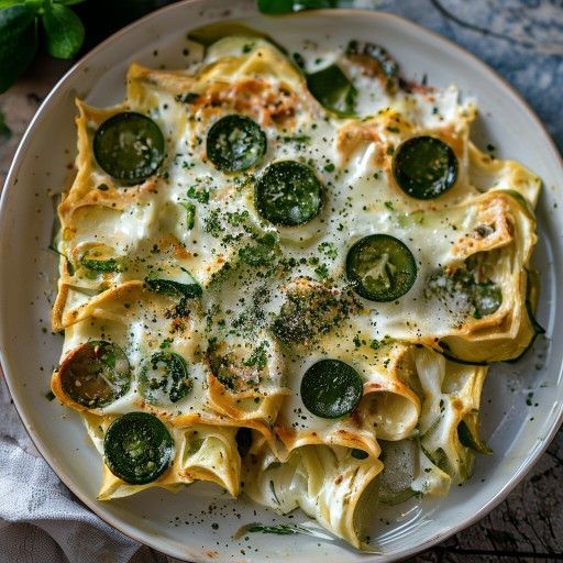 Zucchini-Frischkäse-Lasagne