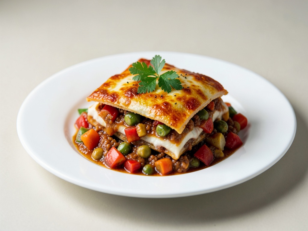 Gemüse-Bolognese-Lasagne