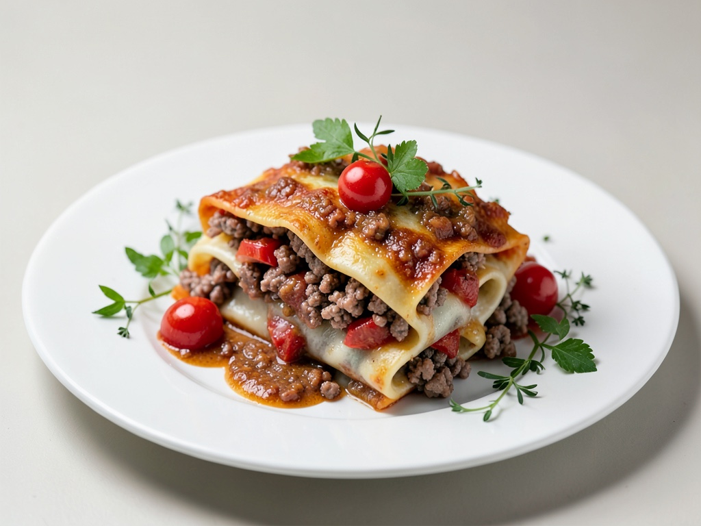 Lasagne mit Hackfleisch und Cocktailtomaten