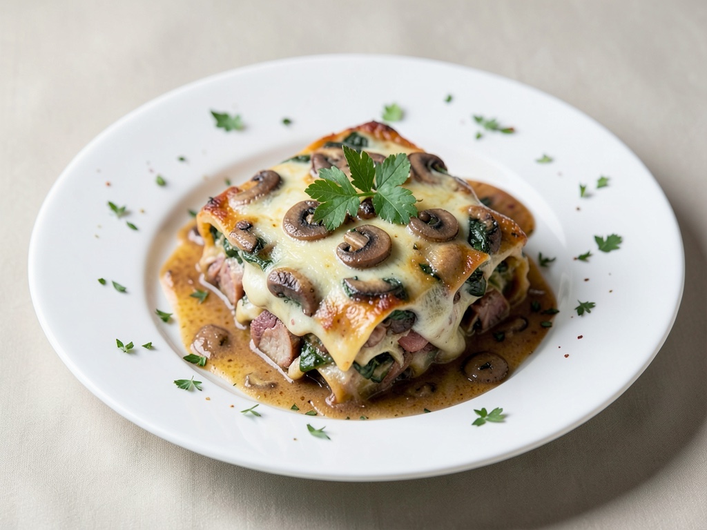 Vegetarische Pilz-Lasagne