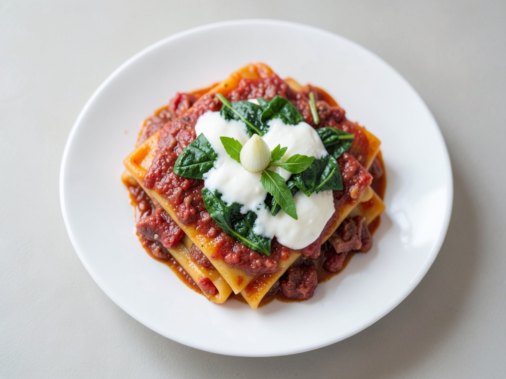 Lasagne mit Ricotta und Spinat