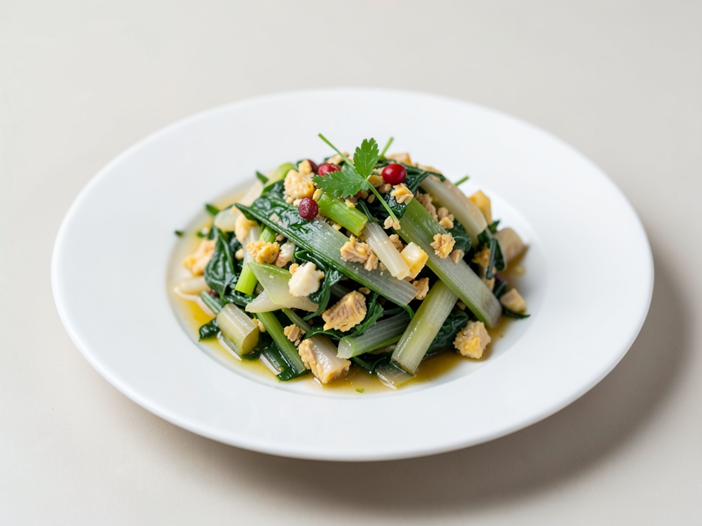 Frischer Lauch-Eiersalat