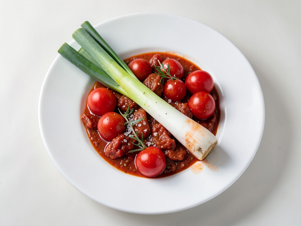 Porro in salsa di pomodoro
