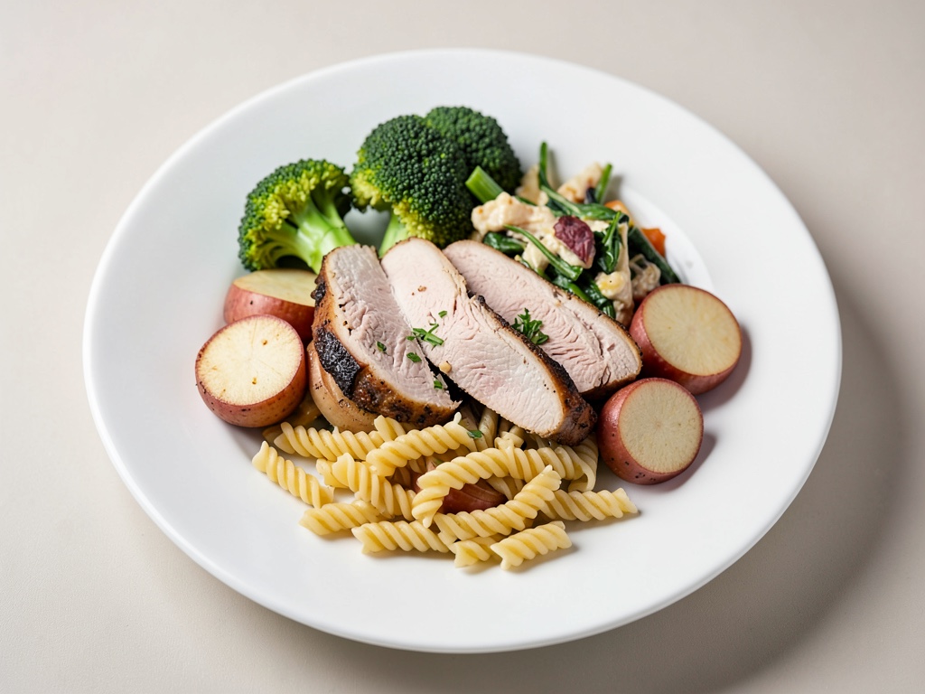 Warmer Nudel-Hähnchensalat