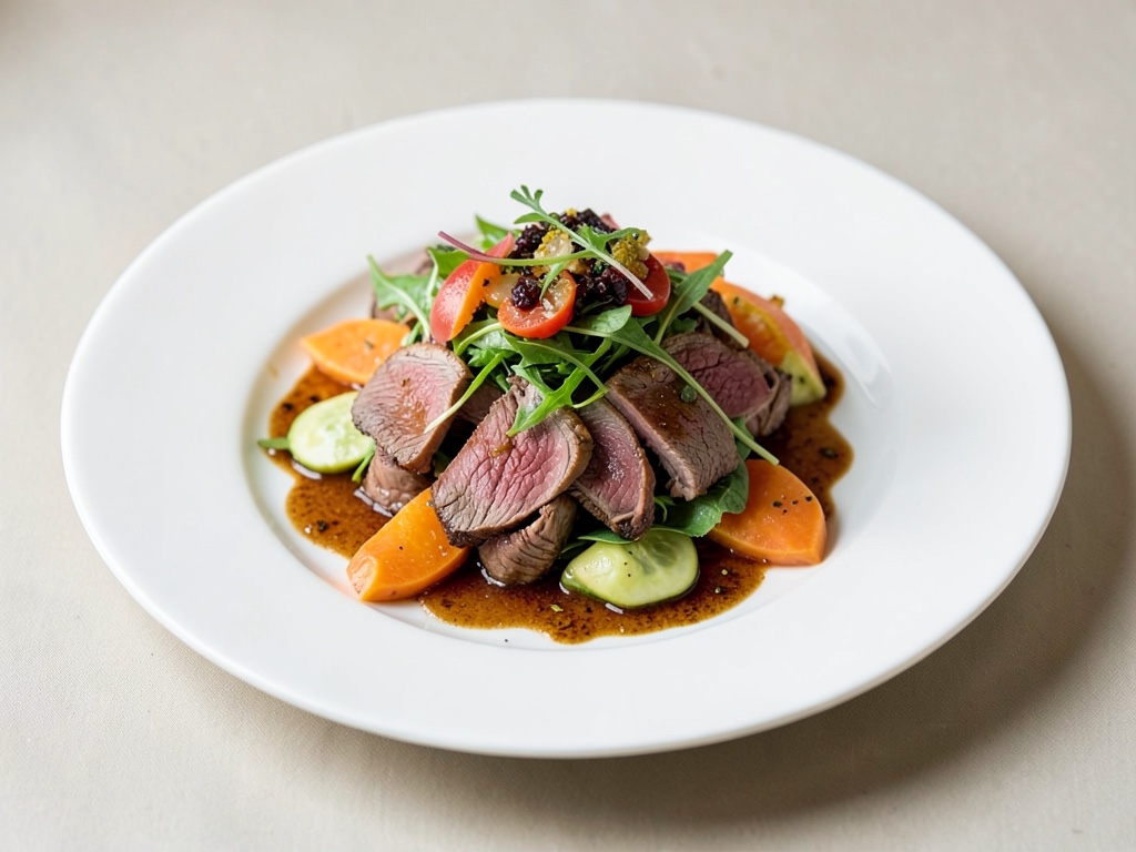 Insalata tiepida di agnello con papaya