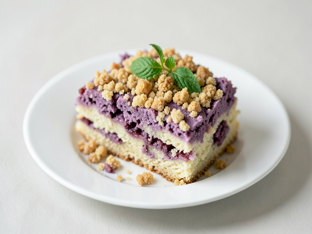 Torta di mele e lavanda con briciole