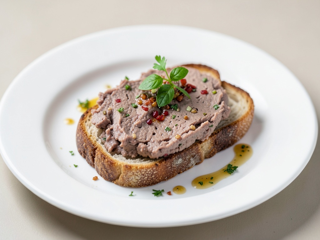 Paté di fegato su pane tostato