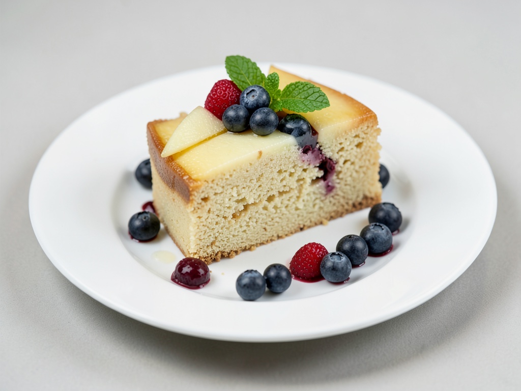 Leichter Apfelkuchen mit Heidelbeeren
