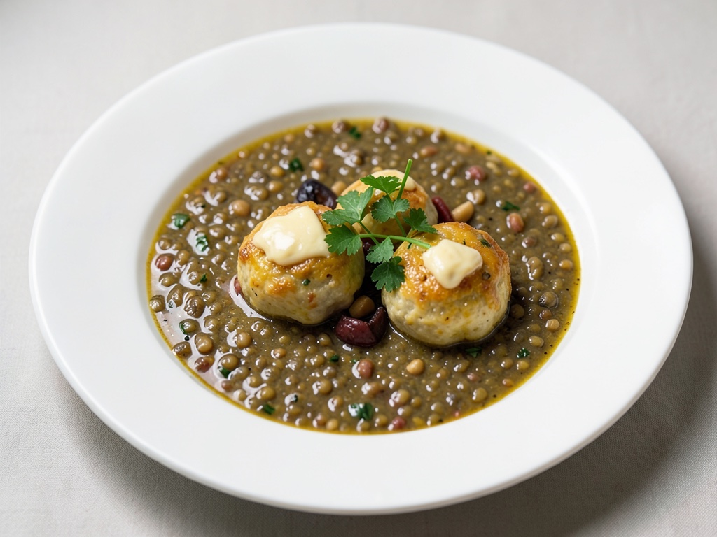 Zuppa chiara di lenticchie con gnocchetti al burro