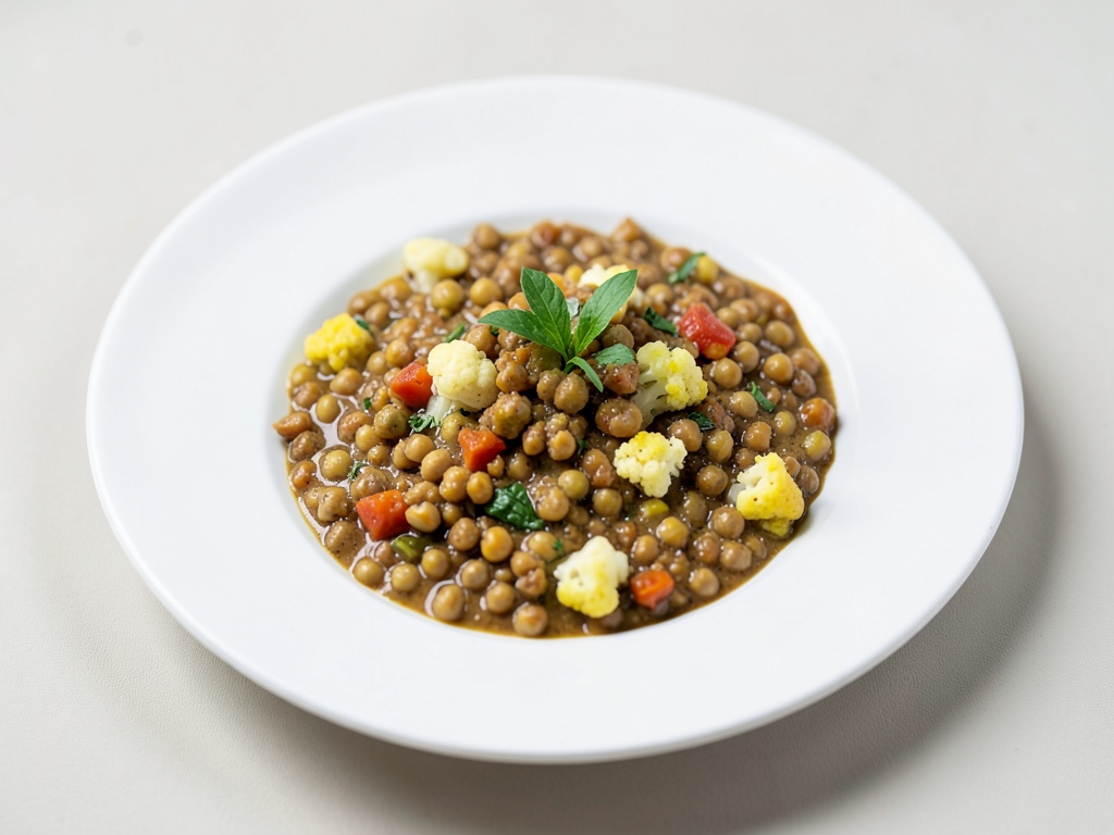 Curry cremoso di lenticchie e cavolfiore