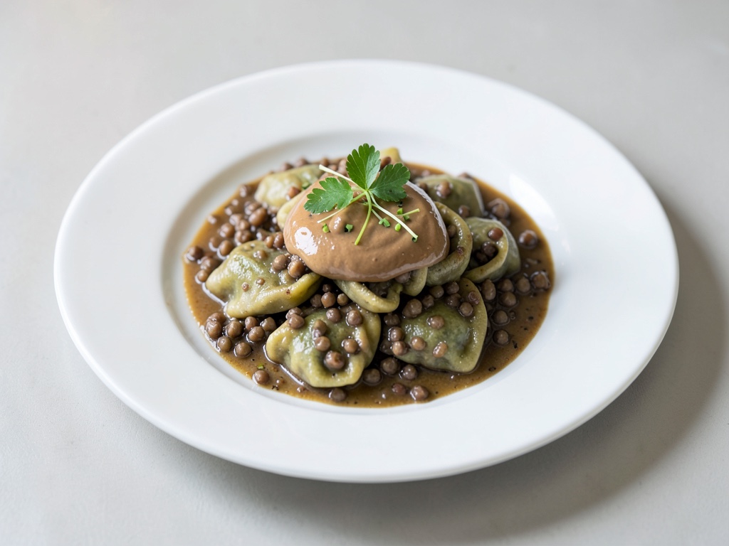 Tasche di lenticchie con burro alle noci