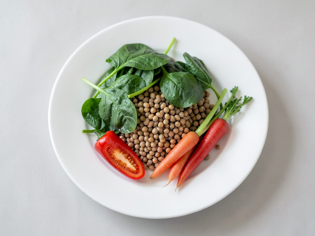 Insalata fresca di lenticchie e spinaci