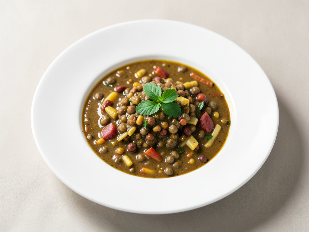 Herzhafte Linsen-Nudel-Suppe