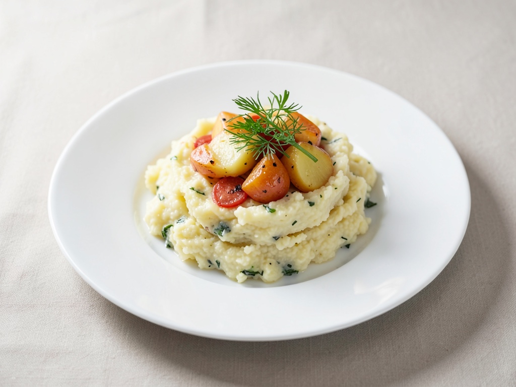 Purè cremoso di patate e dente di leone