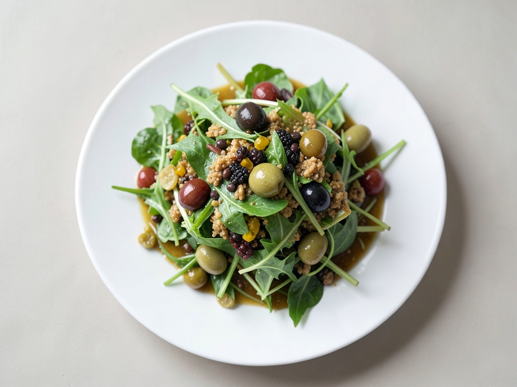 Insalata fresca di dente di leone con crostini croccanti