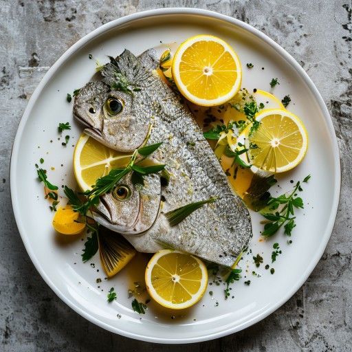 Zander con miscela fresca di limone e prezzemolo