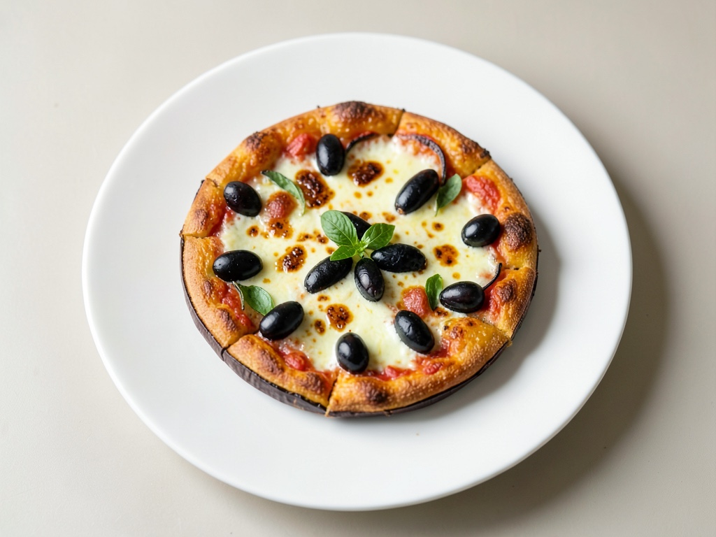 Pizza low-carb con melanzane