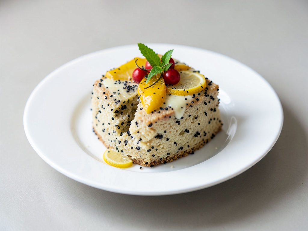 Leichter Mohn-Zitronen-Kuchen ohne Kohlenhydrate