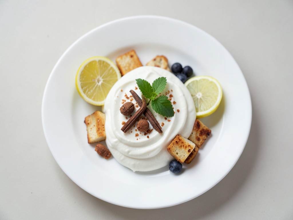 Dessert al limone e quark con fichi e pistacchi