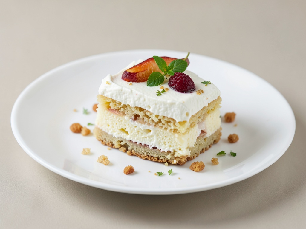 Torta soffice alla crema acida e mela